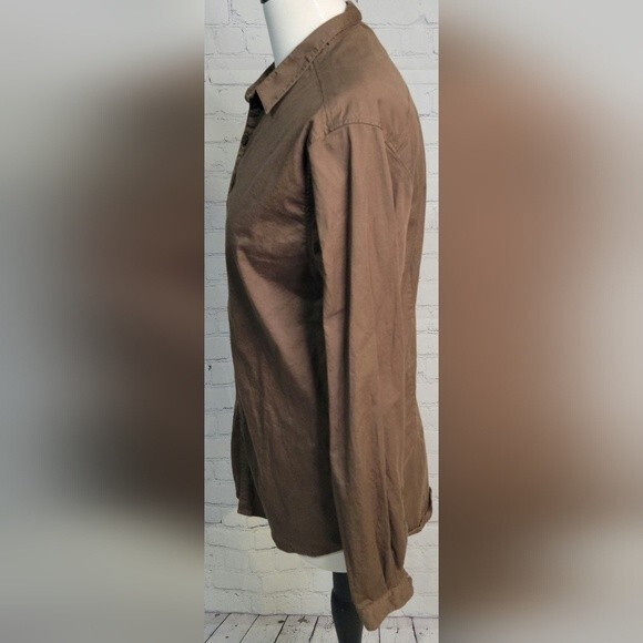Spykar for Freedom Women's Brown Button Down Top Blouse Sz M Chocolate Casual - Picture 3 of 7